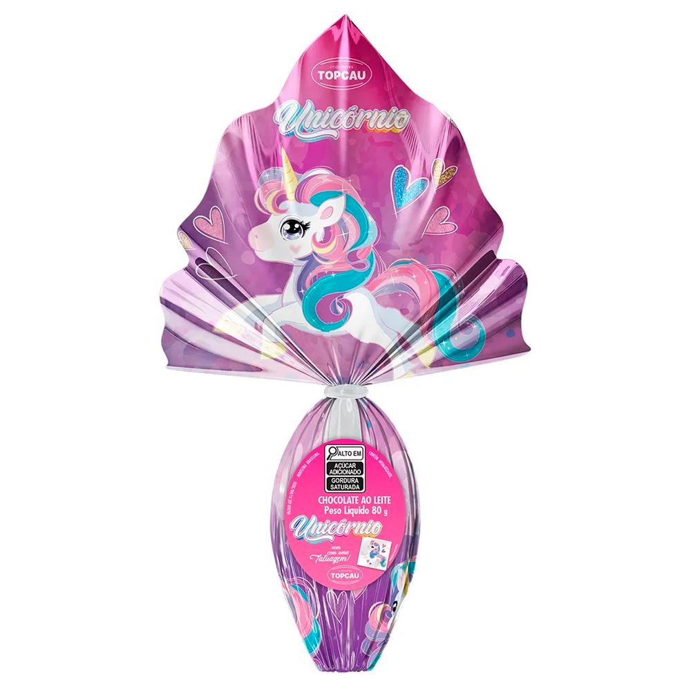 Ovo de Pascoa Unicornio com Tatuagem 80g - TopCau-1- Ovo de Pascoa Unicornio com Tatuagem 80g - TopCau-1-